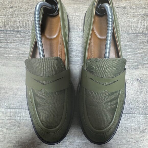 Franco Sarto Baliln Olive Platform Loafers Women's Size 11 - Picture 2 of 7